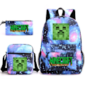 Pikkukuva 3 / 5: MINECRAFT reppu koululaukku lapsille pojille tytöille peli printed opiskelijoiden kirjalaukku koulutarvikkeet multi