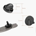 Miniatyrbillede 2 af 5: Gummi nålelukninger, 100 stk. reversnålelukninger, broche slips hat badge emblem badge, sort