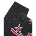 Miniatyrbillede 2 af 4: Retro herrebukser Street Summer Casual Bukser med lige ben black blue XL