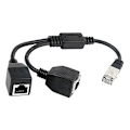 Miniatyrbillede 3 af 5: Rj45 1 Han Til 2 Hun Ethernet Splitter Kabel Til Super Cat5, Cat6, Cat7 Lan Ethernet Netværksforlænger (haoyi