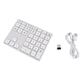 Miniatyrbilde 3 av 5: Bluetooth 5.0 Trådløst Numerisk Tastatur 35 Taster Digitalt Tastatur For Windows Android Pc Nettbrett Laptop, sølv hvit