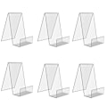 Miniatyrbillede 1 af 5: 6 pakker klar akryl bogstand, transparent bogdisplaystand, bogstande til display, akryl bogreol til udstilling
