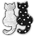 Miniatyrbillede 1 af 5: Ultnice Kat Vendbar Farveskiftende Paljetter Syning i Patches (Sort)
