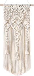 Makramé Vävd Väggbonad Boho Chic Bohemisk Hem Geometrisk Konst Dekor - Vacker Lägenhet Sovsal Rum Dekoration, 75cm (l) X 35cm (b)