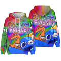 Miniatyrbild 1 av 2: Rainbow Friends Printed Barn Pojke Flickor Luvtröja Dragsko Hood Pullover Sweatshirts Casual Lös TopBästa presenten till jul style 1 11-12 Years