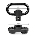 Miniatyrbild 5 av 5: Sling Swivel Mount Base Snabbavlossning Key Mod Airsoft Handguard Rail