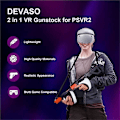 Miniatyrbillede 2 af 5: DEVASO Kompatibel til Sony PS VR2 Controller Gun Stock VR Spil Greb Case VR Headset Udskiftningsdele Black