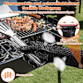 Miniatyrbild 5 av 5: Grillhandskar Värmebeständiga Grillhandskar 800 Grader Brandsäkra Handskar Matlagningshandskar Bakhandskar För Kök & Grill Bbq Ugnshandskar, Svart Hy U