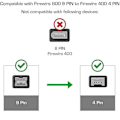 Miniatyrbillede 4 af 5: 1394 Firewire 800 til 400 Firewire Firewire 9 til 4 datalinje 1394 linje 1,8 m sort