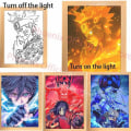 Pikkukuva 2 / 4: Uusi Naruto Led Valomaalaus Naruto Madara Lamppu Anime Kakashi Uchiha Itachi Might Guy Sasuke Yövalo Työpöytäsisustus Lelu Lahja 13 Large size USB