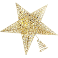 Miniatyrbillede 2 af 5: Julepynt til stuen, skrivebord, stjerne dekoration (15cm, Guld) 1 stk. bd