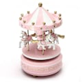 Miniatyrbillede 1 af 3: Træ Merry-go-round Karrusel Musikboks Børnelegetøj Gave Optræks Musikboks