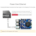Miniatyrbilde 4 av 5: POE HAT (C) for 4B/3B+, Power Over Ethernet HAT, Støtter IEEE 802.3Af/At-kompatibelt nettverk