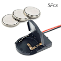 Miniatyrbilde 4 av 5: 5 stk. CR2032 Knappcelle Batterioppbevaringsboks Myntcelleorganisator Med På/Av-bryter