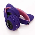Pikkukuva 5 / 5: Langattomat Bluetooth-lastenkuulokkeet, kissa-korvat Bluetooth langattomat/johdolliset kuulokkeet, LED-valoin varustetut langattomat lastenkuulokkeet - violetti