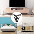 Miniatyrbillede 3 af 5: 4 Stk. Møbel Sofaben, Sofaben, Moderne Sofaben, TV-skabsben, Sengeben, til Skab, Sofa, Bordkommode (Sort)