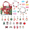 Miniatyrbild 1 av 5: Mode Jul Adventskalender Xmas Blind Box Charm DIY Armband Making Set Handheld 24 Countdown Calendar DIY Smycken Present style 20