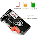 Miniatyrbilde 5 av 5: WUJUN Analog Batteritester Multi Størrelse Batterisjekker for AA AAA C D 9V 15V Knappcellebatterier (Krever Ingen Batteri for Drift)