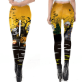 Pikkukuva 2 / 3: Halloween leggingsit naisille Hauskat graafiset joustavat housut style 2 L