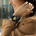 Miniatyrbillede 5 af 5: 2-pak Nylonremme Kompatible med Samsung Galaxy Watch Active 2 Universal 20mm Elastisk Sports Loop Åndbar Armbåndsrem Sort+Blå