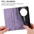 Pikkukuva 5 / 5: DF-05 Yhteensopiva Xiaomi Redmi 14C 4G Lompakkokotelo RFID PU Nahkainen Puhelinkuori Purple