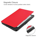 Miniatyrbillede 5 af 5: PU Læder Smart Magnetisk Flip E-reader Cover Kompatibelt til Kobo Clara HD Red