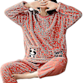 Miniatyrbild 2 av 3: Nya 2023 flanell Pyjamas Dam Set Höst Vinter Varm Tjock Coral Velvet Långärmad nattkläder Hem Pyjamas Nattkläder style 13 M