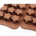 Miniatyrbillede 5 af 5: 15-rums stjerneformet chokoladeform, sæt med 4 stk. non-stick silikoneform til slik, chokolade, gelé, isterninger - vær opmærksom på størrelsen