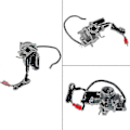Pikkukuva 2 / 5: 50cc Kymco Skootterin 2-tahti 19mm Kaasutin Carb ATV Mönkijä 4-pyöräinen