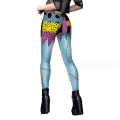 Pikkukuva 3 / 5: Naisten Joogahousut Taskulla Korkea vyötärö Treeni Leggingsit Juoksuhousut Bottom Scrunch Leggingsit Halloween Print Pants COLOR 1 L
