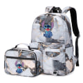 Pikkukuva 1 / 5: 2 kpl Disney Lilo Stitch Multi Pocket -reppu lounaskassirepulla style 14