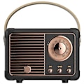 Miniatyrbild 1 av 5: HM11 2:a Gen Retro Bluetooth Högtalare Portabel Trådlös Högtalare Stöd U-disk TF-kort AUX Black