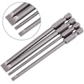 Miniatyrbilde 3 av 5: 4 stk. Magnetiske S2 Stål Legering Flat Head Skrutrekker Bits 1/4\" 100mm