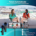 Miniatyrbillede 3 af 5: Trådløs Lavalier Revers Mikrofon til iPhone iPad - Professionel Videooptagelse Lav Mic 2 Clip-on Mikrofoner til YouTube Interview Vlog Livestream