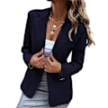 Pikkukuva 2 / 4: Naisten yhden napin rintapuku takki pitkähihainen takki Business casual Slim Fit päällysvaatteet Dark Blue 3XL