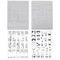 Miniatyrbillede 1 af 2: 2 stk. Manicure Negle Stemplingsplader Neglekunst Stemplingsskabeloner Negle Stemplingsstencils