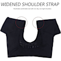 Miniatyrbillede 3 af 5: Vaskbar Svedskjold Vest Åndbar Svedabsorberende Vest Toppe Hurtigtørrende Underarms Armhule Fugtpude Vest til Kvinder Mænd Sort Large