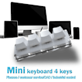 Miniatyrbild 2 av 5: 4-knapps USB Mini Mekaniskt Tangentbord Anpassningsbar Genväg Makro Programmerbar
