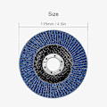 Miniatyrbillede 5 af 5: 20x Lamelslibeskiver 115mm i diameter Slibning 40 60 80 120 Korn Slibeskiver 4,5\" Mix