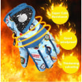 Miniatyrbild 5 av 5: Flickor Pojkar Vattentäta Varma Handskar Vinter Professionella Skidhandskar Snö Barn Vindtät Skidåkning Snowboardhandskar Ridhandskar Cyan