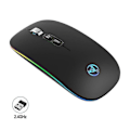 Miniatyrbillede 2 af 5: 2.4g+bt5.1 Dual Mode Trådløs Mus Genopladelig Led Lysende Lydløs Mus Til Desktop Laptop Computer
