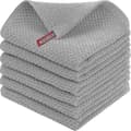6-pack Premium 100% Bomull Frotté Diskhanddukar, Superabsorberande Disktrasor med Hängögla Light gray 34*34cm
