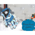 Miniatyrbild 4 av 5: Flickor Pojkar Vattentäta Varma Handskar Vinter Professionella Skidhandskar Snö Barn Vindtät Skidåkning Snowboardhandskar Ridhandskar Blue