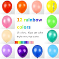 Miniatyrbilde 2 av 5: 120 Ballonger, Assorterte Farger 30,48 cm Regnbue Latex Ballonger, Flerfarget Lyse