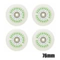 4 stk. Flash Inline Skate Hjul 90A LED Lysende Skøjtehjul 80 76 72 68 Green 76mm