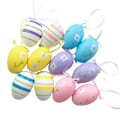 Miniatyrbilde 3 av 4: Julepynt 12 stk. Påskepynt Egg Hengende Ornamenter Fargerike For Påsketre Kurv Dekor Festgaver Forsyninger Hjem Q