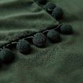 Miniatyrbilde 2 av 5: Pakke med 2 Velvet Pynteputetrekk Pompom Juledekorative Putetrekk Solid Myke Putetrekk med Dusker Firkantet for Sofa Soveværelse Bil 18x