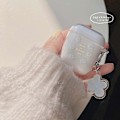 Miniatyrbillede 3 af 5: Kompatibel med AirPods etui med søde piger klar bjørn design glat blød TPU cover etui til Airpods 2 & 1, søde til Airpod - Blå Blomst