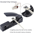 Miniatyrbilde 5 av 5: Gj669bk RJ45 Krimpverktøy, Profesjonelt nettverkskrimpverktøy for RJ45 Cat7 Cat6a Cat6 Cat5 Rj11 Ethernet-kabelplugger