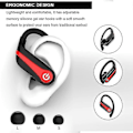 Pikkukuva 2 / 5: Langattomat nappikuulokkeet, Bluetooth 5.1 urheilukuulokkeet, 10 tuntia soittoaikaa yhdellä latauksella, langattomat kuulokkeet 6D stereo Hi-fi ääni, melunvaimennus (punainen)